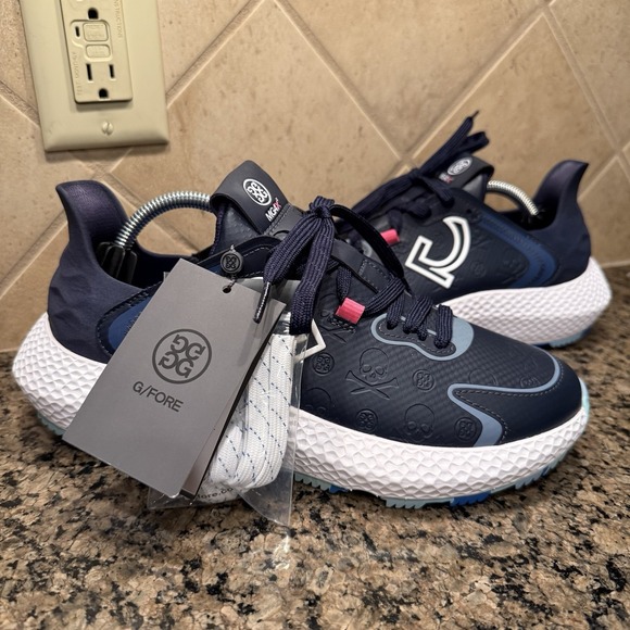 G/FORE Shoes - NWT GFORE MG4X2 Debossed Hybrid Golf Cross Trainer Skulls Womens 9 Twilight Blue
